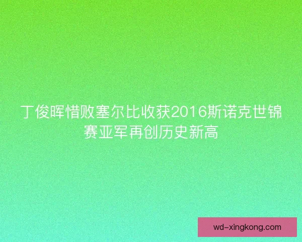 丁俊晖惜败塞尔比收获2016斯诺克世锦赛亚军再创历史新高 丁俊晖惜败塞尔比收获2016斯诺克世锦赛亚军再创历史新高